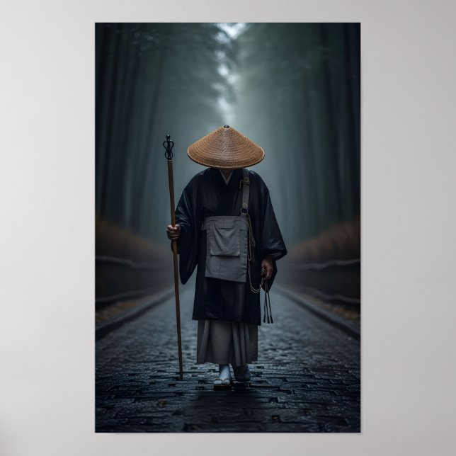Japansk Zen-munk Poster (Framsidan)