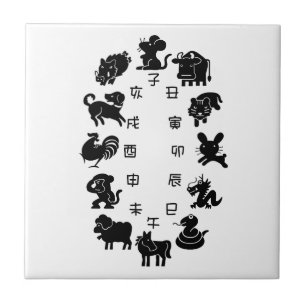Japansk Zodiac Kakelplatta