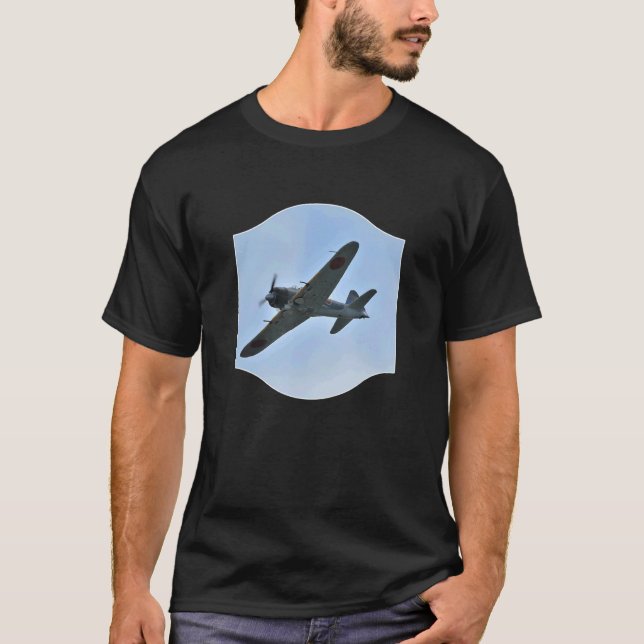 Japanska A6m Zero Wwii Carrier Fighter Flygplan Wo T Shirt (Framsida)