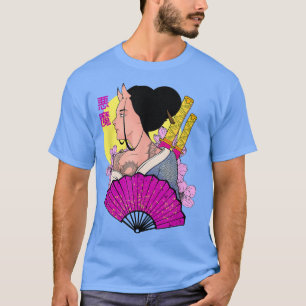 Japanska Aesthetic Geisha Samurai oni demon T Shirt