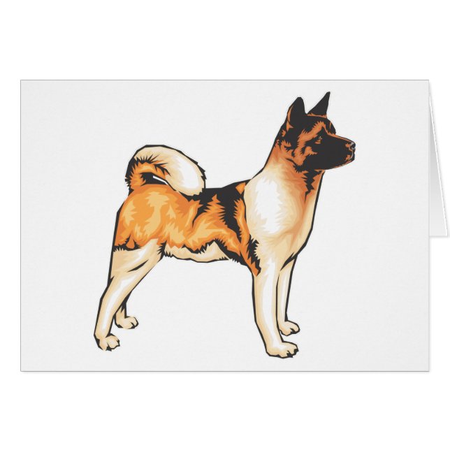 Japanska Akita Hälsningskort (Framsidan Horizontal)