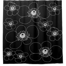 Japanska anemoner på Black Duvet Cover