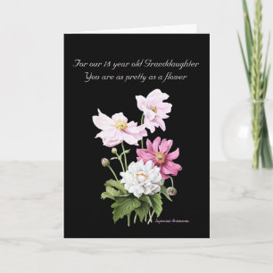 Japanska Anemones av Pierre Joseph Redoute Kort