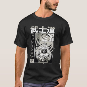 Japanska Anime Bushido Samurai Warrior Katana Mial T Shirt