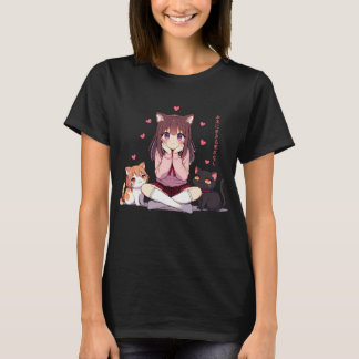Japanska Anime Girl One's First Kärlek T Shirt