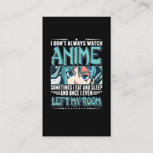 Japanska Anime Girl Otaku Tonåring Manga Fläkt Visitkort