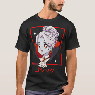 Japanska Anime Girl Punk Evil Manga Pastel Menher T Shirt