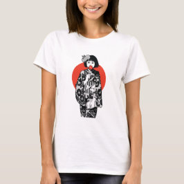 Japanska Anime Kawai Kimono Girl Dam-Shirt T Shirt