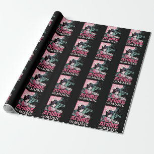Japanska Anime Music Girl Otaku Piano Musician Presentpapper