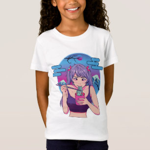 Japanska Anime Ramen T Shirt