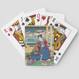 Japanska Art anpassningsbar-monogramkort Spel Kort