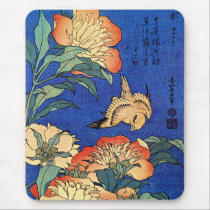Japanska Art Birds and Flowers Musmatta