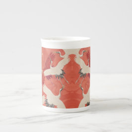 Japanska Art Kimono Cranes Stil 3 Benporslin Mugg