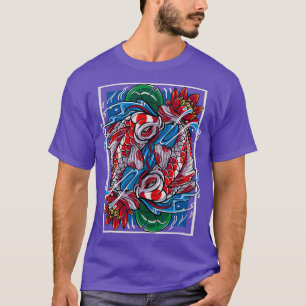Japanska Art Koi Fish Lotus Graphic Japan T Shirt