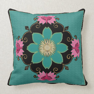 Japanska Art nouveau Rosette Kudde