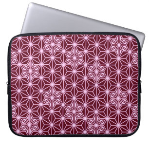 Japanska Asanoha mönster - burgundy Laptop Sleeve