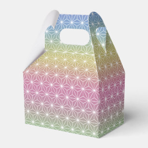 Japanska Asanoha Traditional Print Pastel Rainbow Presentaskar