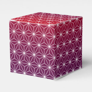 Japanska Asanoha Traditional Print Red & Lila Presentaskar