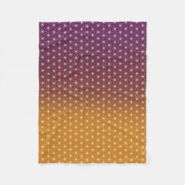 Japanska Asanoha Traditionell utskriftsburgundy oc Fleecefilt (Framsidan)