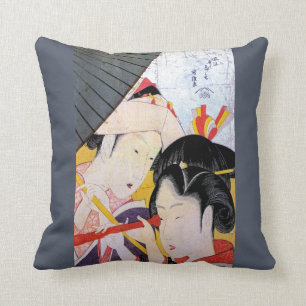 Japanska asiatiska Art Geishas Kudde