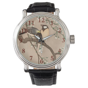 Japanska asiatiska Koson Bird Chickadee Songbird Armbandsur