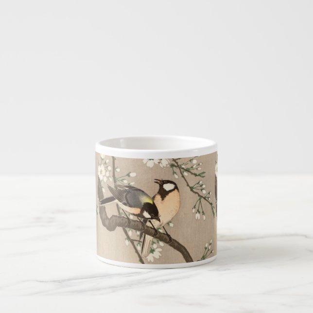 Japanska asiatiska Koson Bird Chickadee Songbird Espressomugg (Framsidan)
