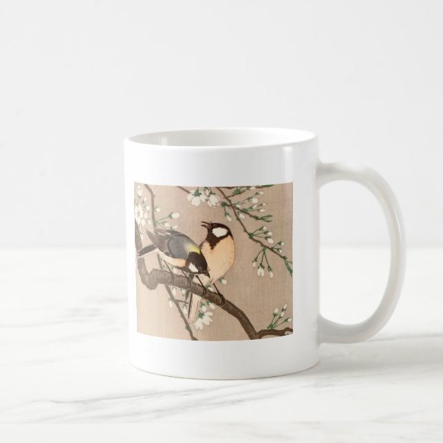 Japanska asiatiska Koson Bird Chickadee Songbird Kaffemugg (Höger)