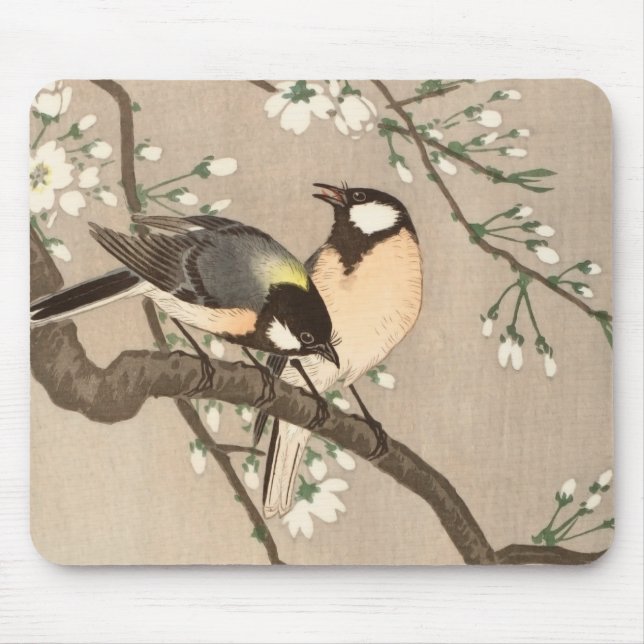 Japanska asiatiska Koson Bird Chickadee Songbird Musmatta (Framsidan)