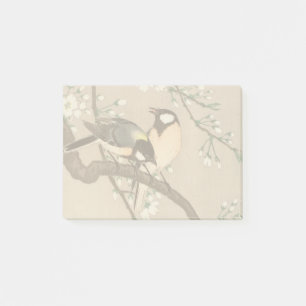 Japanska asiatiska Koson Bird Chickadee Songbird Post-it Block