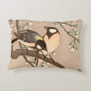 Japanska asiatiska Koson Bird Chickadee Songbird Prydnadskudde
