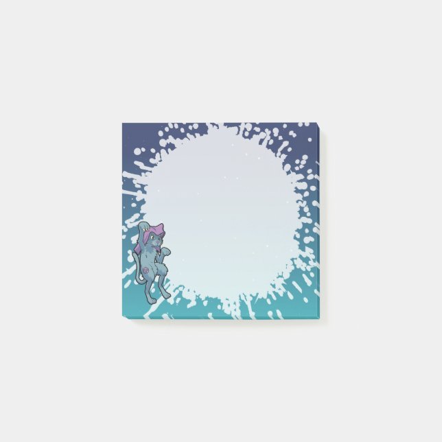 Japanska Bakeneko Katt Yokai Fläckig Post-it Block (Framsida)