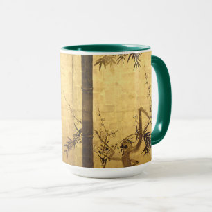 Japanska bamboo & Plum Träd av Ogata Kōrin Mugg