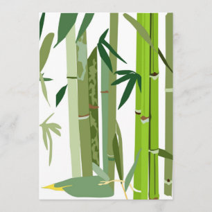 Japanska bambu Illustration inbjudan