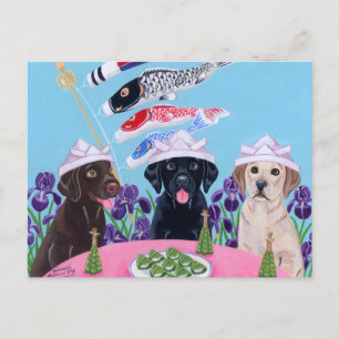 Japanska barndagen Labradors Vykort