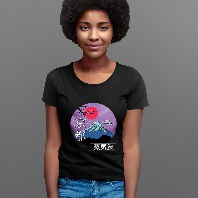 Japanska berg med blommar t shirt (Skapare uppladdad)