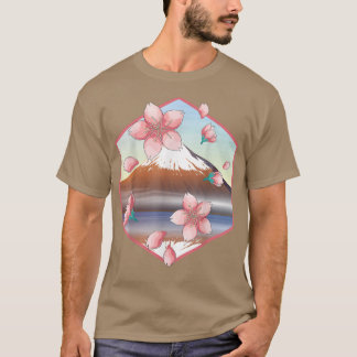 Japanska berget Sakura Japan Blommigt Cherry Bloss T Shirt