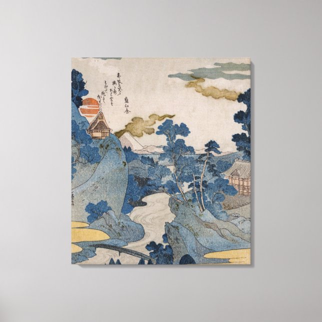 Japanska bergsbyn canvastryck (Framsida)