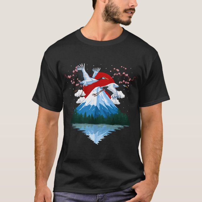 Japanska bergskranar t shirt (Framsida)