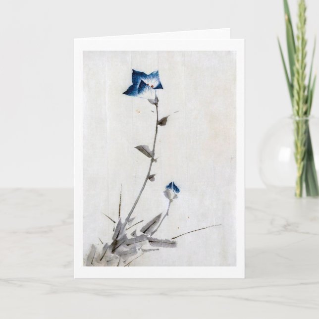 Japanska Blå Bellblomman, Hokusai, Ukiyo-e Kort (Framsida)