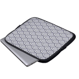 Japanska blå vågor Seigaiha havet Laptop Sleeve