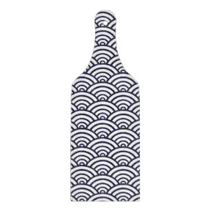 Japanska blåa Vinkara Seigaiha Sea