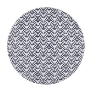 Japanska blåa Vinkara Seigaiha Sea