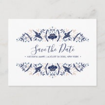 japanska | Blåblått Bröllop spara datum