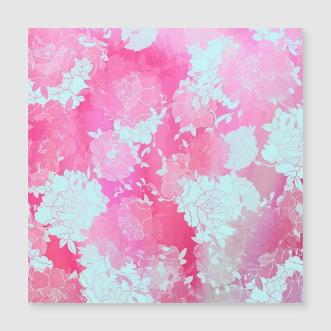 Japanska blommor blå mönster (Framsida)