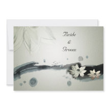 Japanska blommor Bröllopsinbjudan