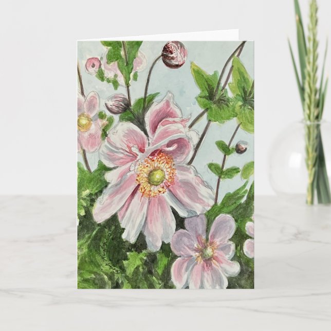 Japanska blommor - tack kort (Framsida)