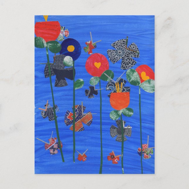 Japanska blomstervykort vykort (Framsida)