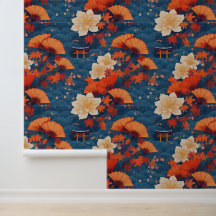 Japanska Bonsai och fläkt i fall