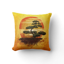 Japanska Bonsai Träd Sunset