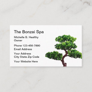 Japanska Bonzai Spa Theme Visitkort